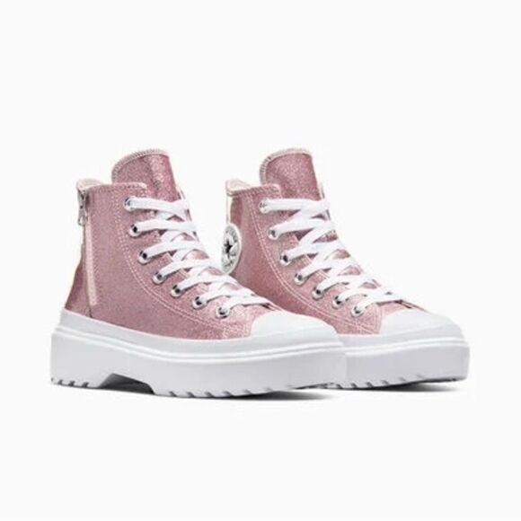 Converse Chuck Taylor All Star Lugged Glitter Hightop Sneaker Shoes Size 8 - Picture 11 of 15